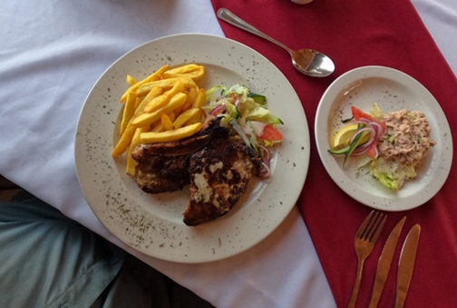 Scrumptious meals are served at Dolomite Resort Etosha National Park