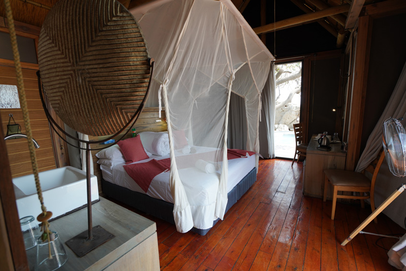 Beautiful interior of chalet at Dolomite Resort Etosha National Park