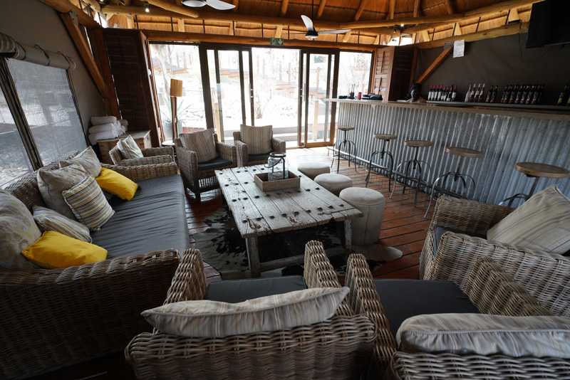 Guest lounge and bar at Dolomite Resort Etosha National Park