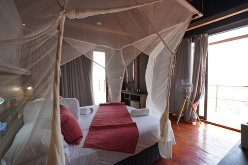 Luxurious beds at Dolomite Resort Etosha National Park