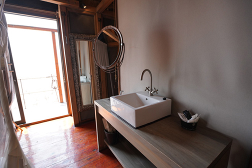 En-suite bathroom at Dolomite Resort Etosha National Park